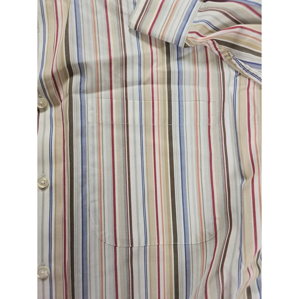 Jos. A. Bank Shirt Mens XL‎ Multicolor Stripe Traveler's Collection Long Sleeve
